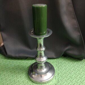Large Silver Candlestick - 14 Inch Height - Vtg